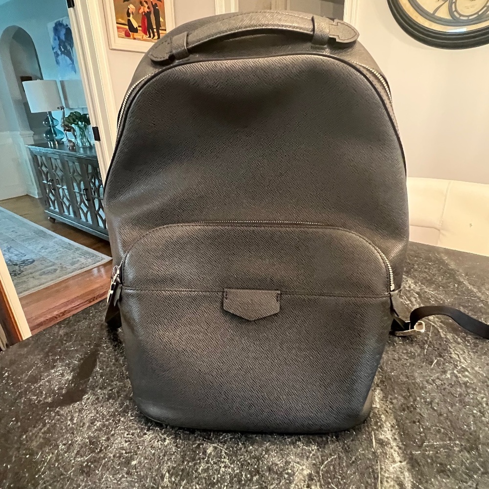 LV black backpack